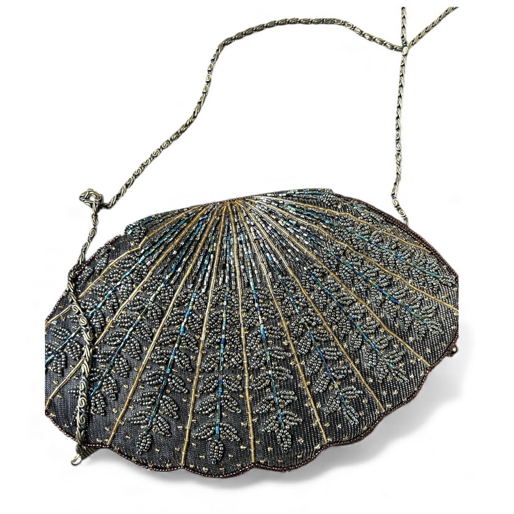 Vintage Beaded Shell Evening Bag - Picture 2 of 5